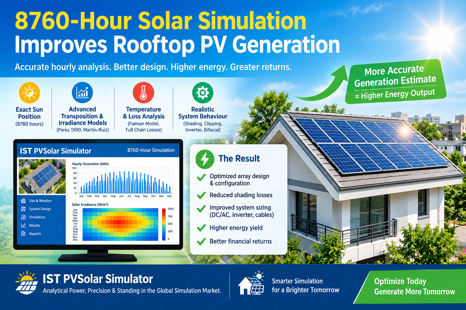 8760-Hour Solar Simulation Improves Rooftop PV Generation