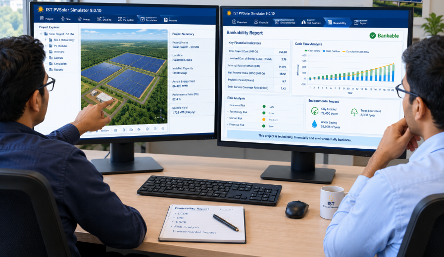 Bankability Report in IST PVSolar Simulator 9.0.10