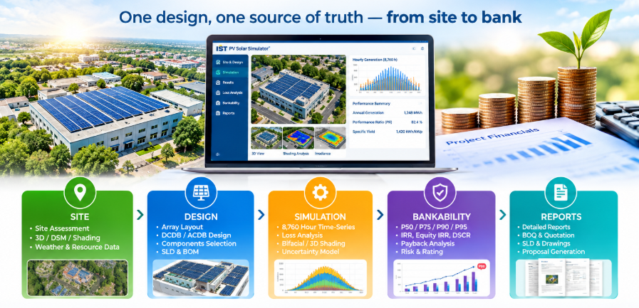 Complete Solar Engineering & Bankability Workflow