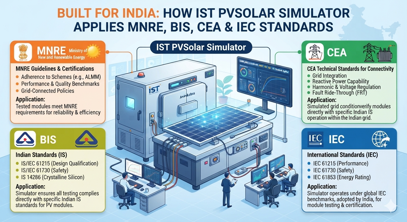 Indian Solar Simulator MNRE BIS IEC standard