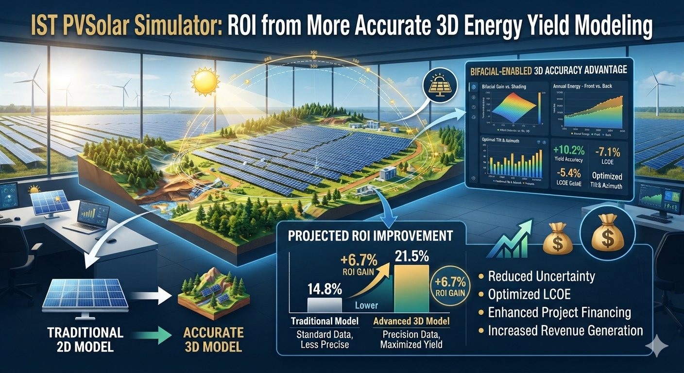 IST PVSolar Simulator ROI from 3D Energy Yield