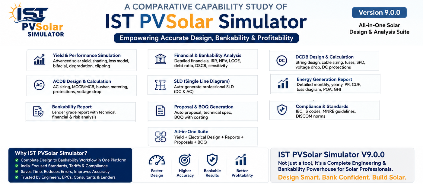 A Comparative Capability Study of the IST PVSolar Simulator