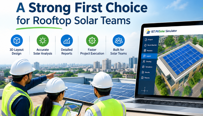 Why IST PVSolar Simulator first choice for Rooftop Solar Teams